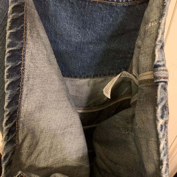 American Eagle Large Distressed Denim Tote Bag - Picture 3 of 5